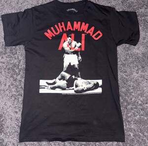 Muhammad Ali Photographic Graphic T-Shirt Black Size S